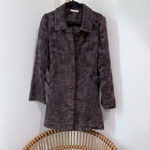 Vertigo Paris Brown Textured Jacquard Jacket